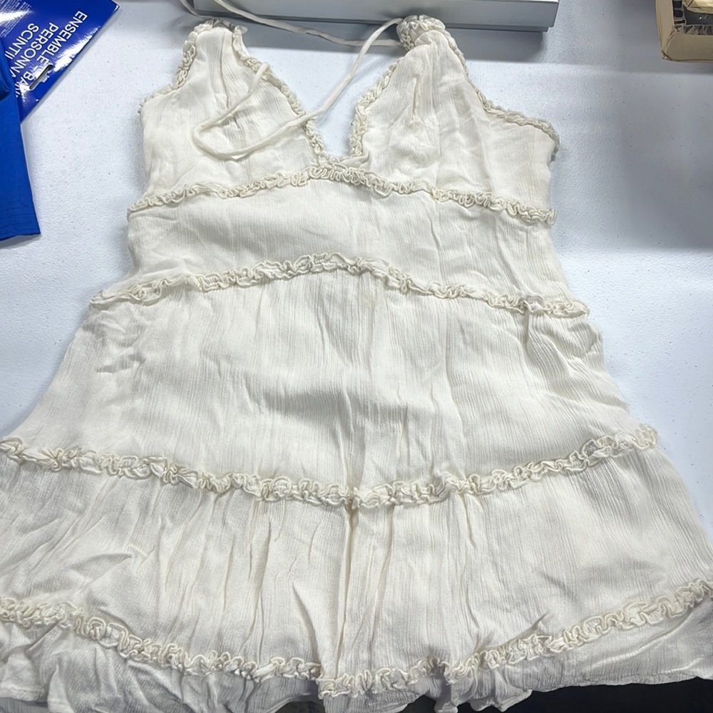 white mini dress